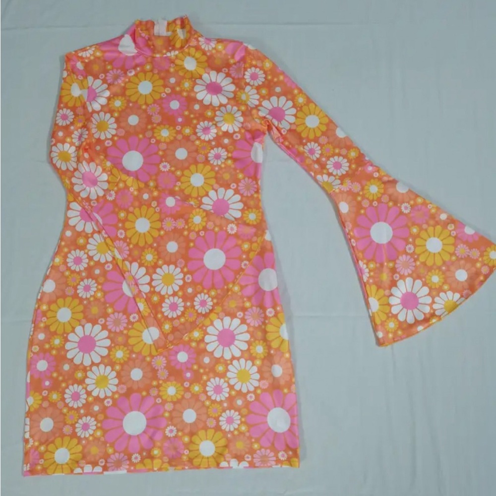 70s hippie chic floral dress. Size XXL - Picture 4 of 5